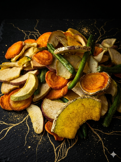 Obst und  Gemüsechips (getrocknet)