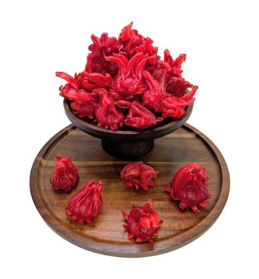 [ Hibiskusblüten getrocknet  (kandiert)]  [100g/250g/500g/1kg] Dörrland