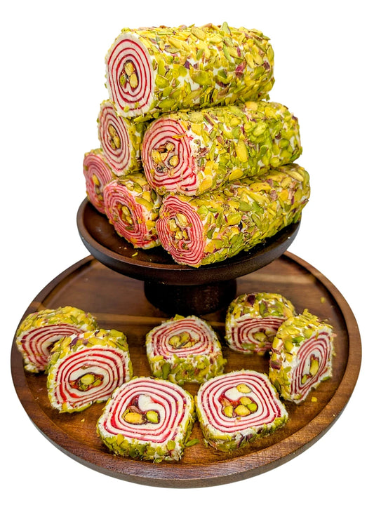 Turkish Delight Lokum mit Granatapfelsaft und Pistazien