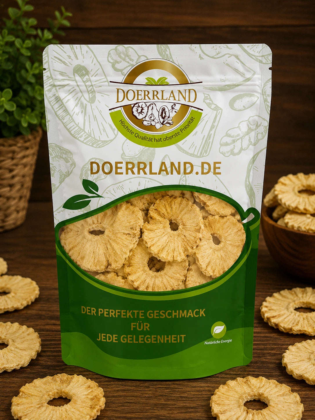 Dörrland getrocknete Ananas ohne Zuckerzusatz – Natur Trockenfrüchte